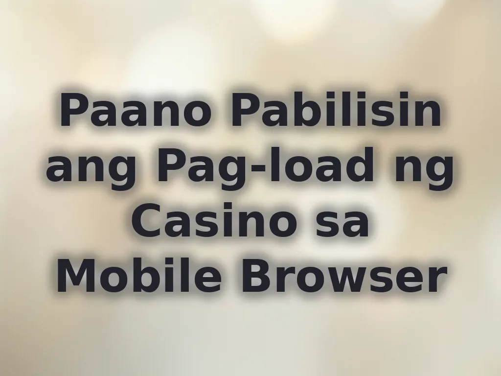 Mobile browser optimization